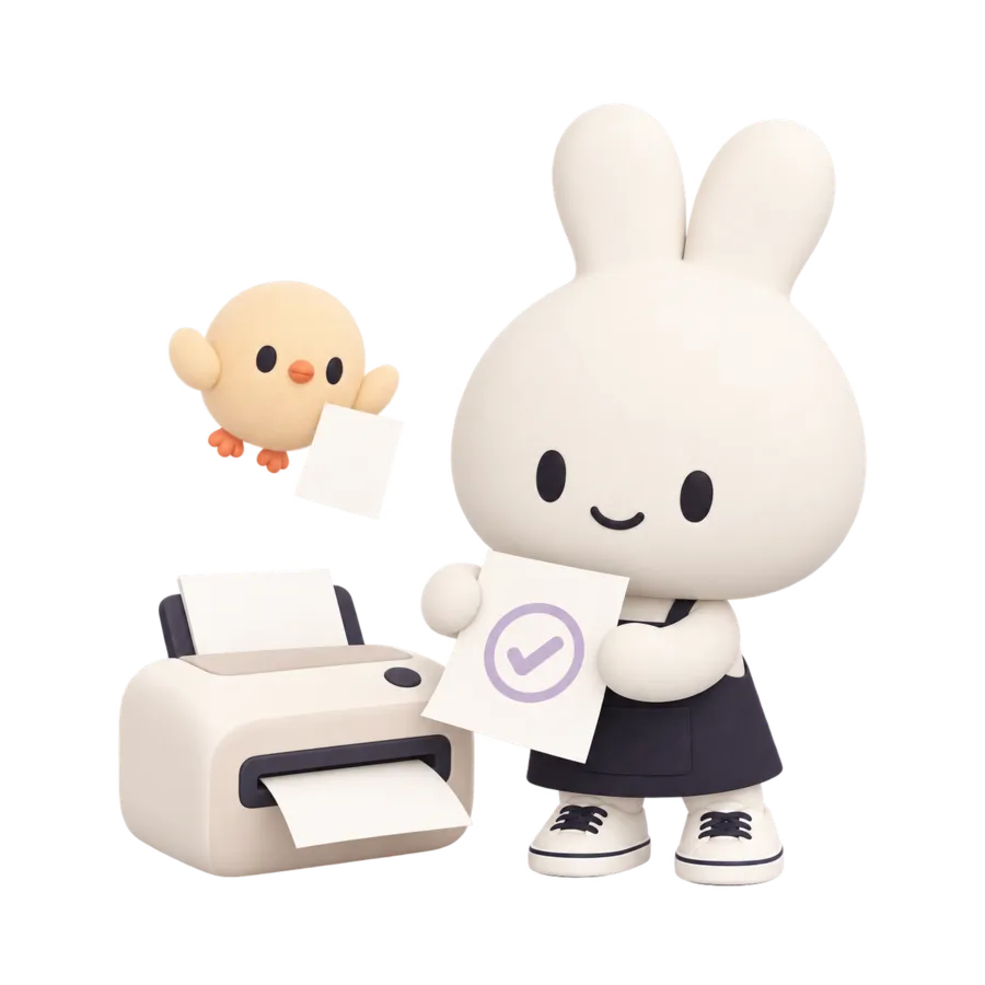 確認済みの書類を持つ aunny