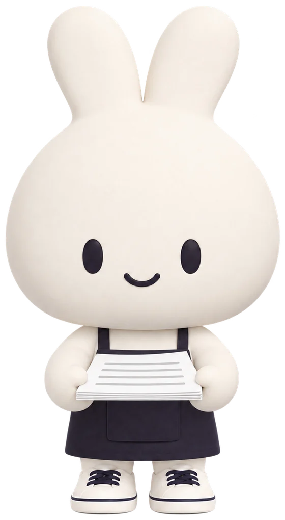 届いた注文の書類を受け取る aunny
